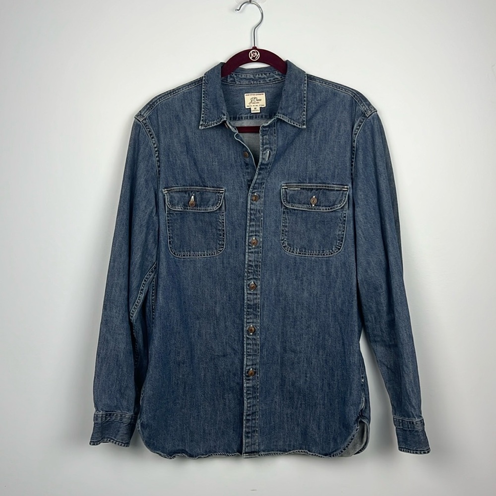 J. Crew Dark Blue Casual Button Down Shirt